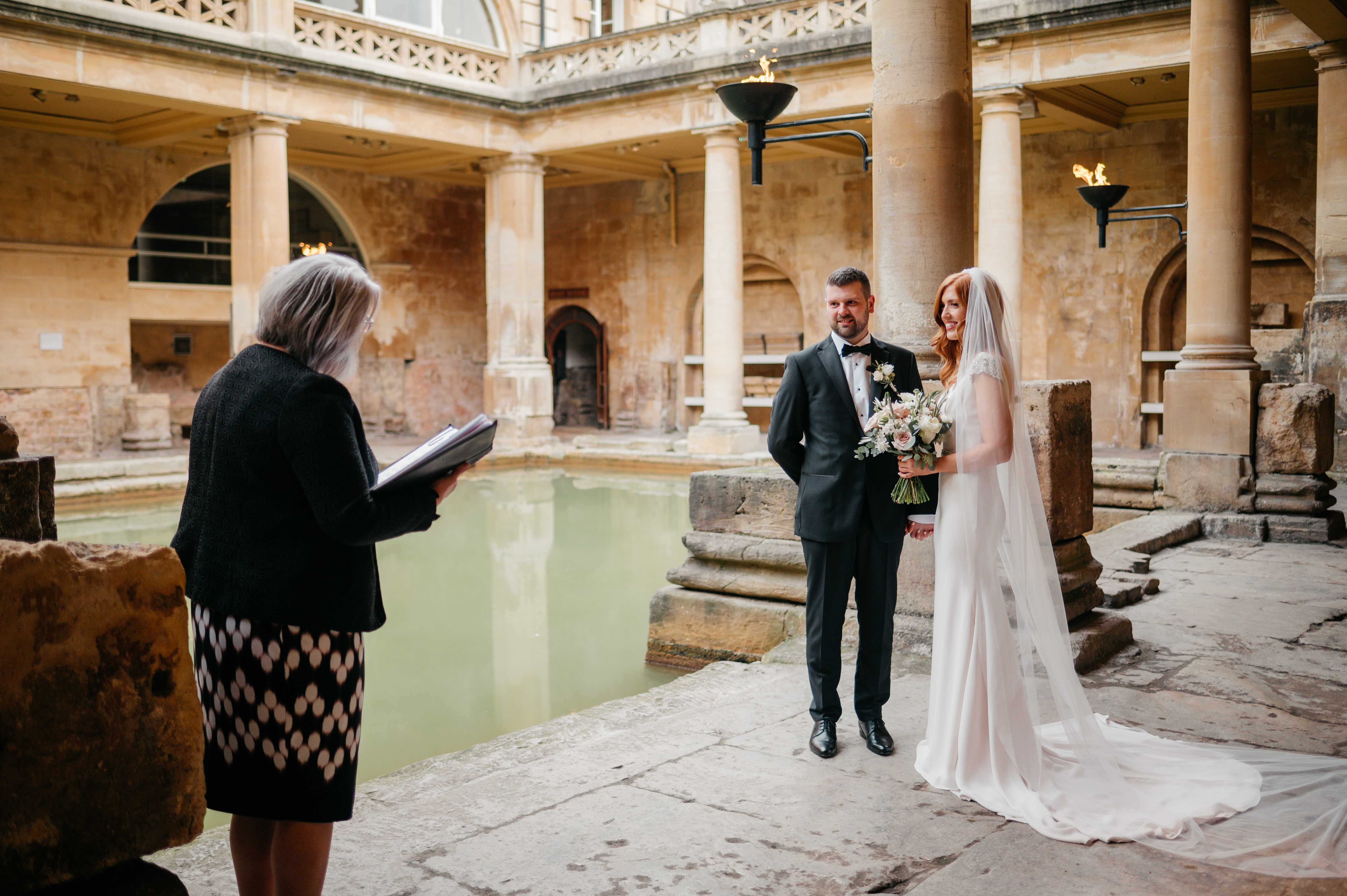 Sunrise ceremony at the Roman Baths