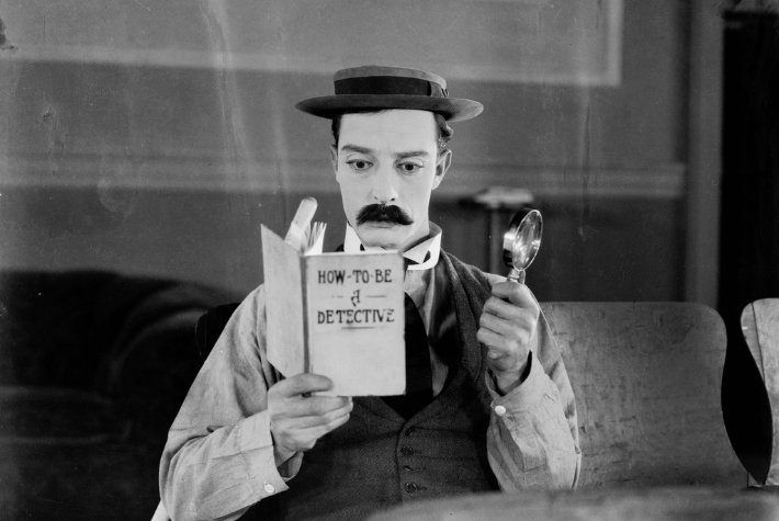 Screenshot from Silent Movie, Sherlock Jr