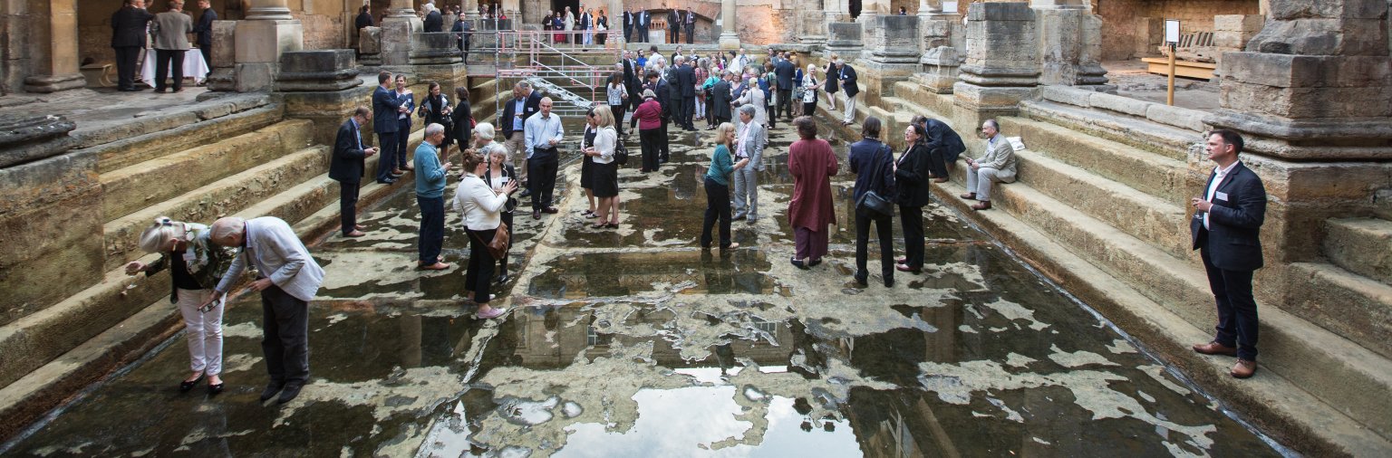 Roman Baths foundation during the great clean