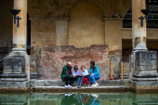 A family by the Great Bath